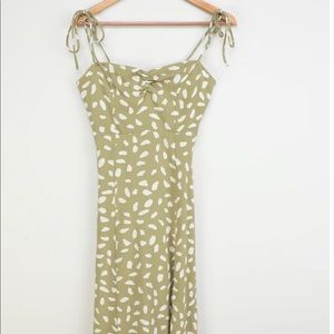 Sage green mid length dress